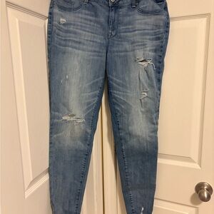 Maurices Light Blue Distressed Skinny Jeans